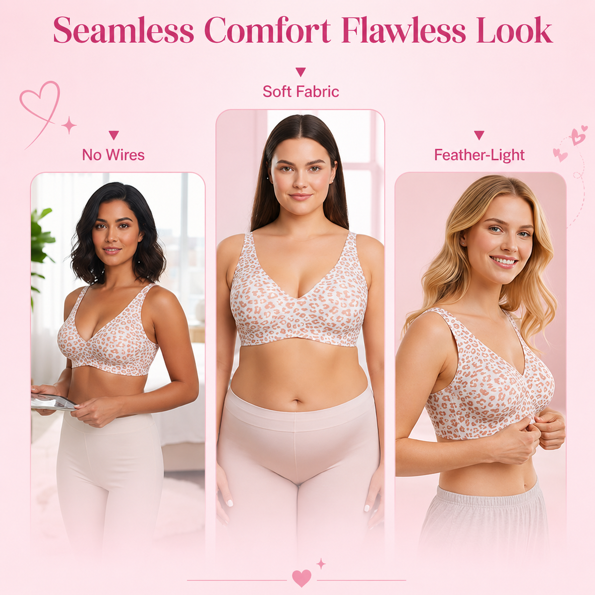 Jelly Wireless Seamless Push Up Bralettes