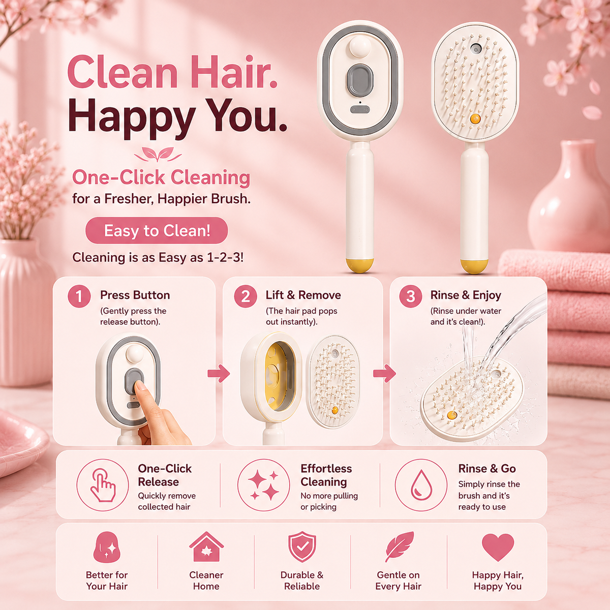 Moisture Spray Hair Massage Comb