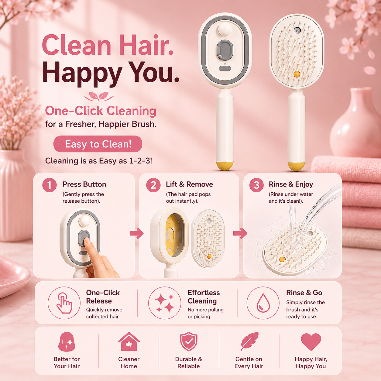 Moisture Spray Hair Massage Comb