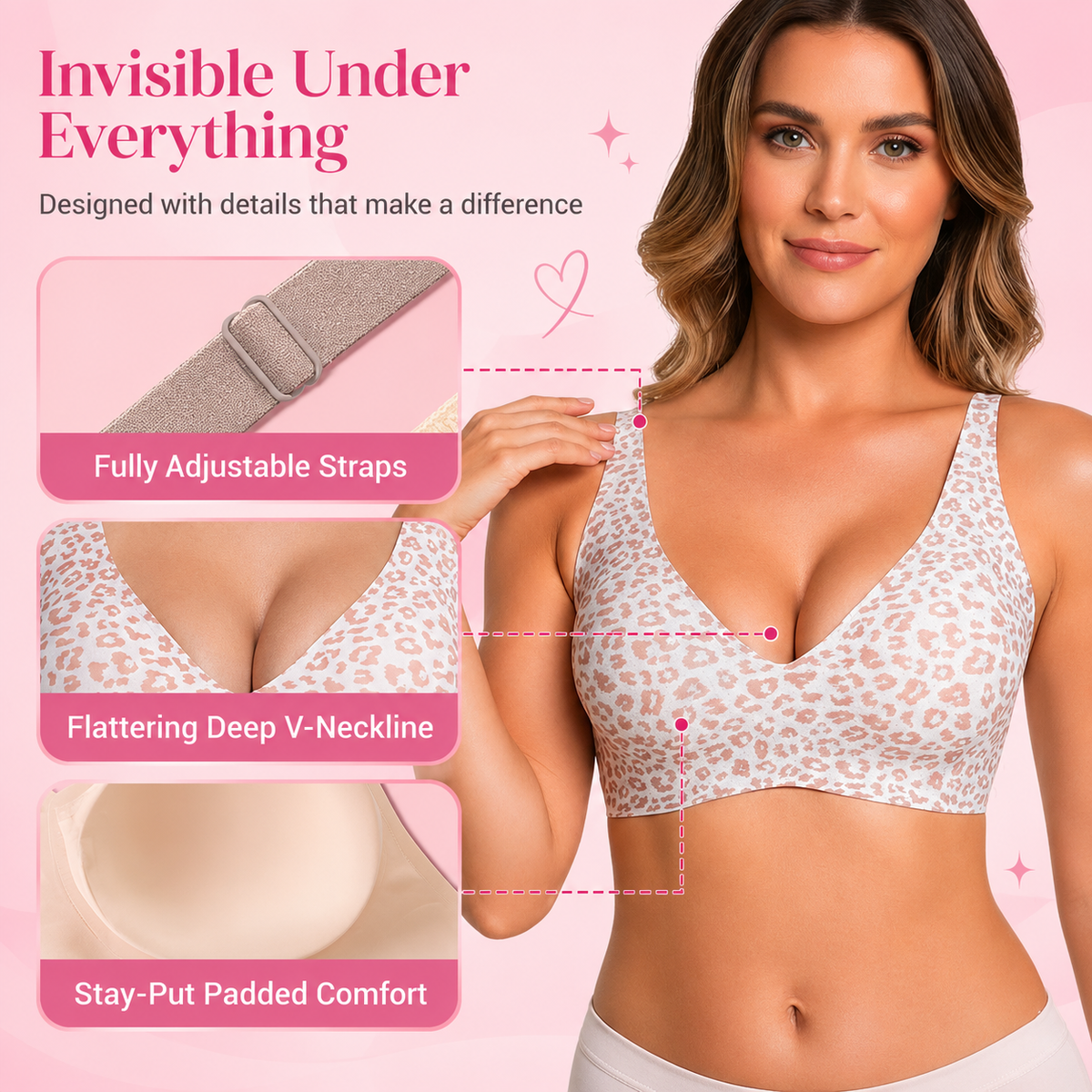 Jelly Wireless Seamless Push Up Bralettes