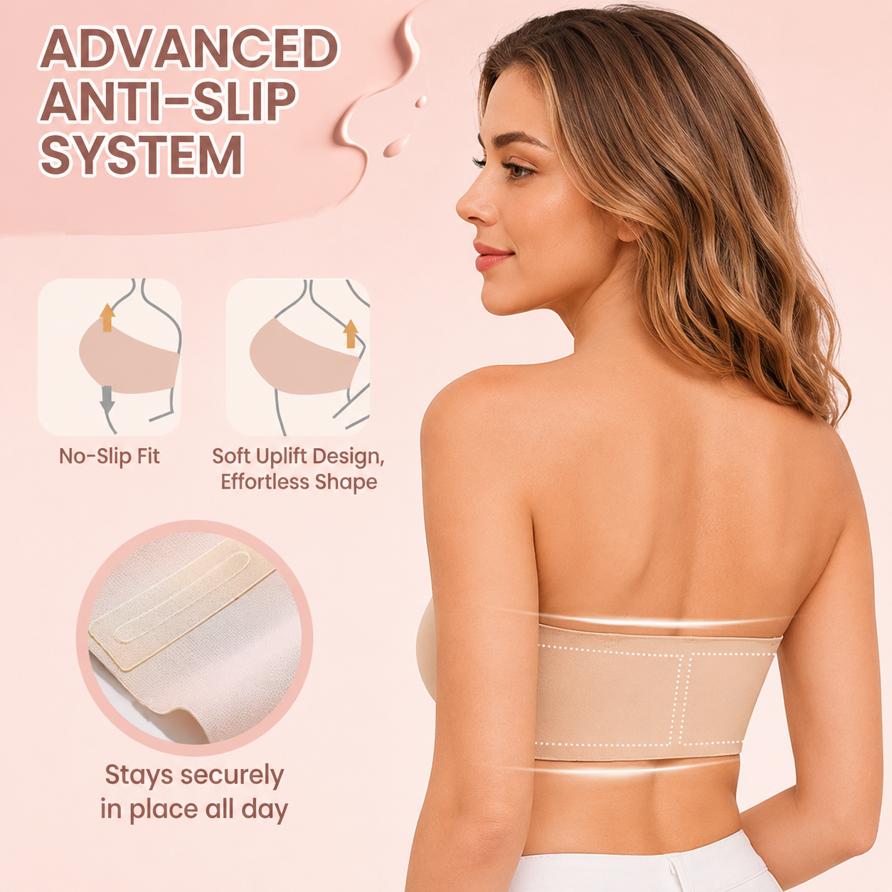 Seamless Front Closure Bra With Adjustable Straps