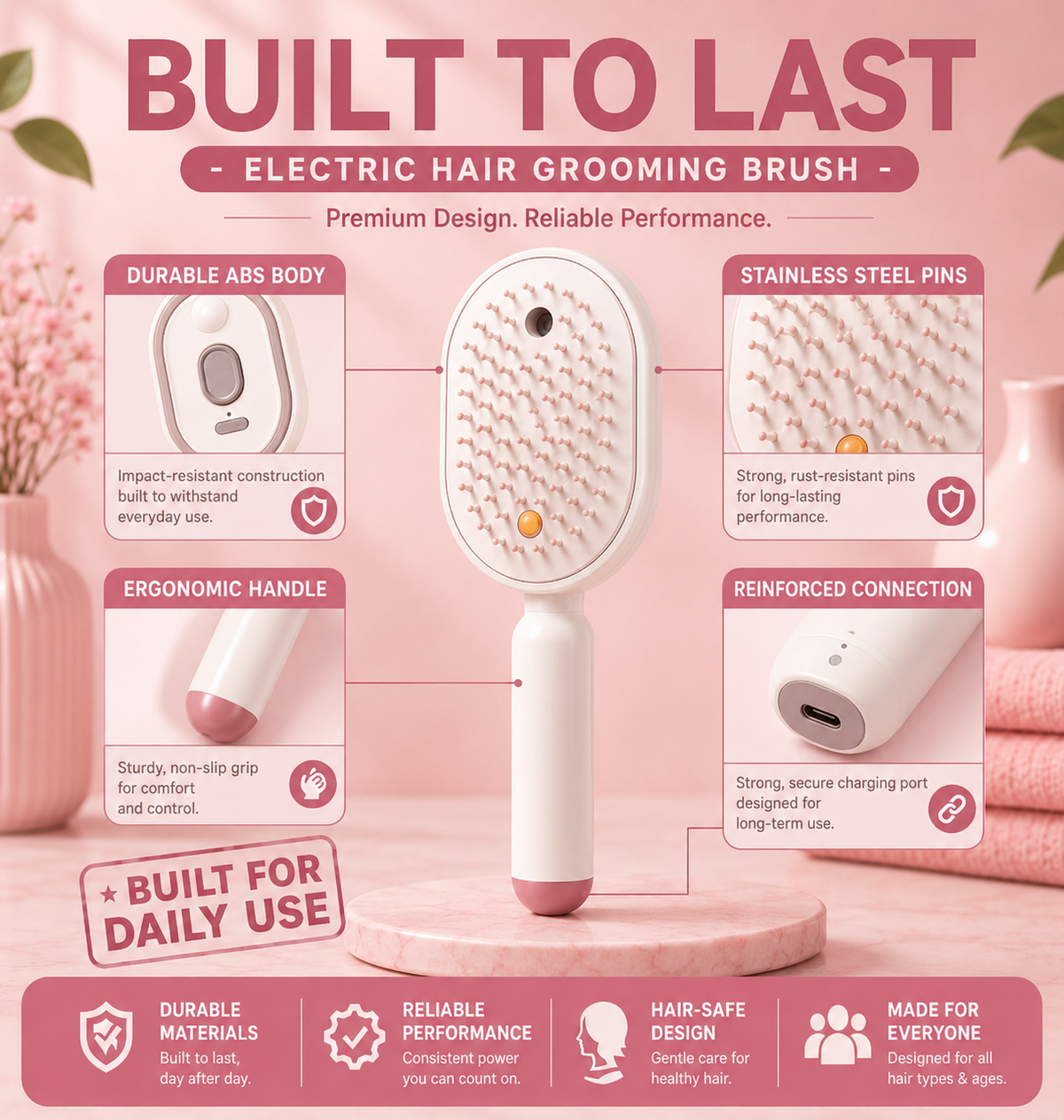Moisture Spray Hair Massage Comb
