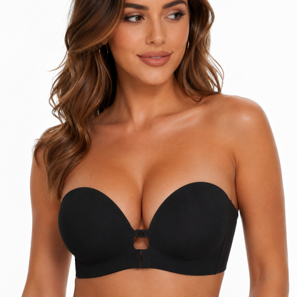 Seamless Front Closure Bra With Adjustable Straps